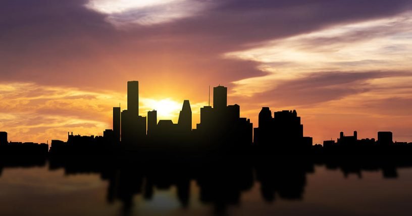 houston-sunset-skyline-aged-pixel