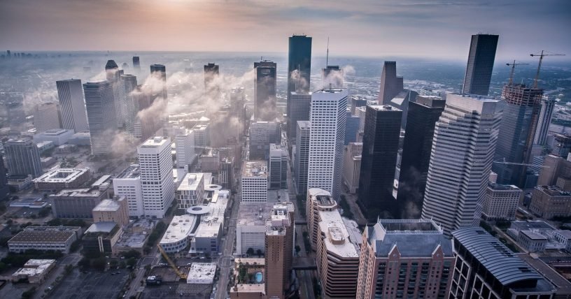 white high-rise buildings