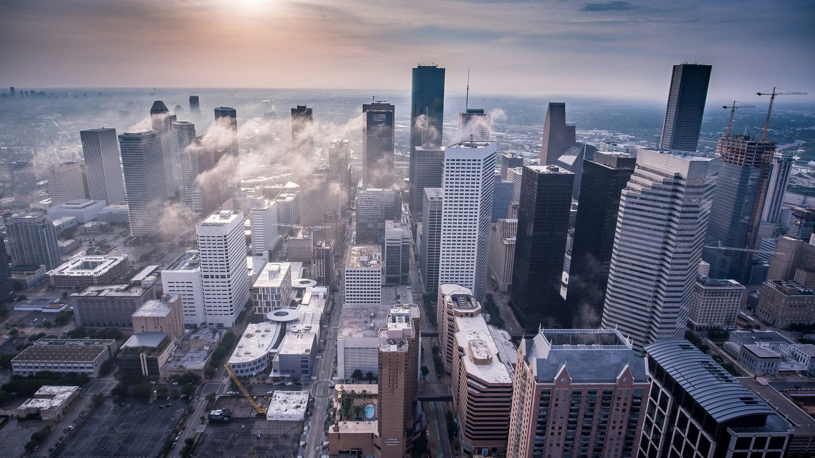 white high-rise buildings